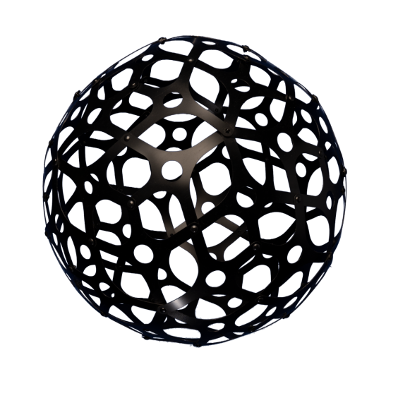 Flowerhouse 18in GlowTheory Light - Peace Black Solar - 18L-PCBS