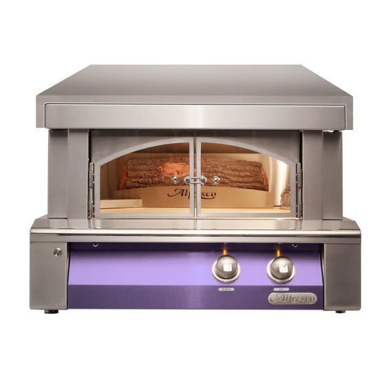 Alfresco 30-Inch Built-In Propane Outdoor Pizza Oven Plus - Blue Lilac-Gloss - AXE-PZA-BI-LP-S4005