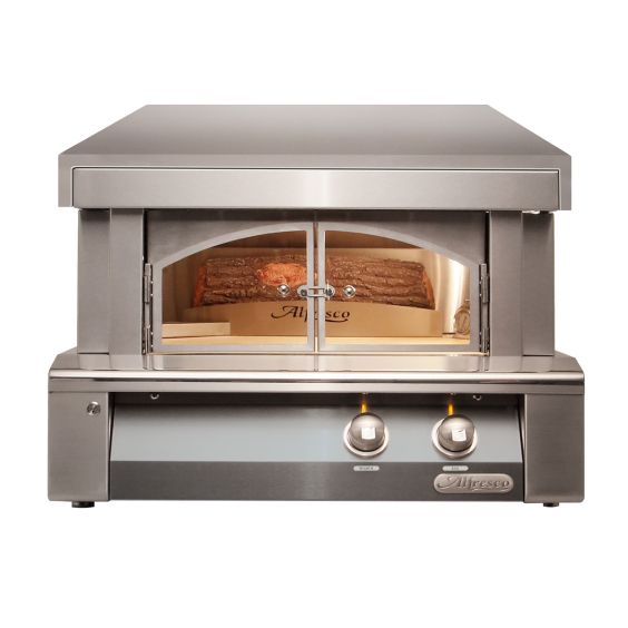 Alfresco 30-Inch Built-In Propane Outdoor Pizza Oven Plus - Signal Grey-Gloss - AXE-PZA-BI-LP-S7004