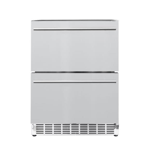 Summerset 24-Inch 5 Cu. Deluxe Outdoor Rated Double Drawer Refrigerator - RFR-24DR2-A