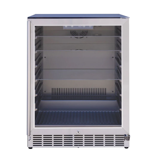 Summerset 24-Inch 5 Cu. Outdoor Rated Refrigerator With Glass Door - RFR-24G