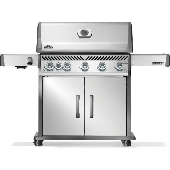 Napoleon Rogue PRO 625 Propane Gas Grill w/ Infrared Side Burner - Stainless Steel - RP625SIBPSS-2