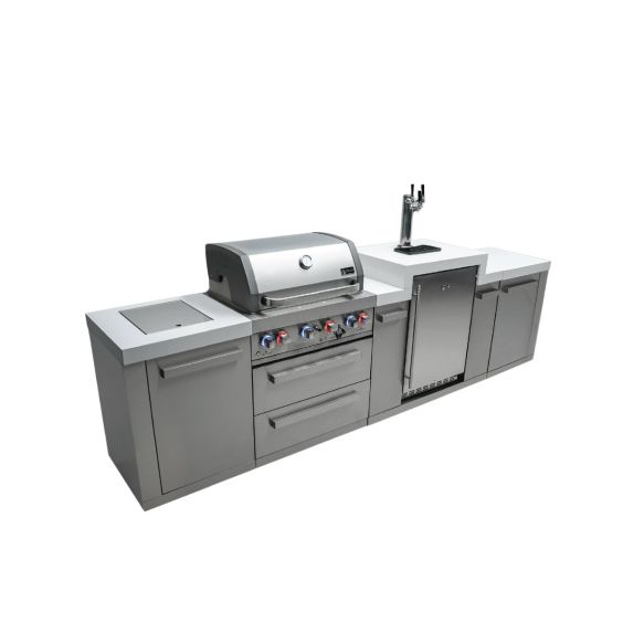 Mont Alpi 4-Burner Original Series Island with Kegerator - MAi400-KEG