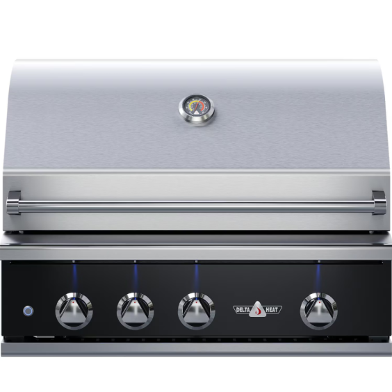 32" Delta Heat Gas Grill with Rotisserie, Black Control Panel- Liquid Propane-DHBQ32R-KL