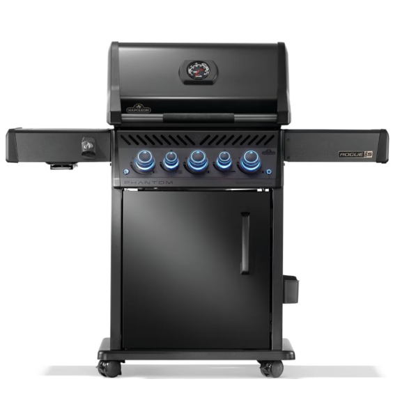 Napoleon Rogue PRO-S Phantom 425 3-Burner Natural Gas Grill w/ Side Burner & SafetyGlow - RPS425RSIBNK-2-PHM