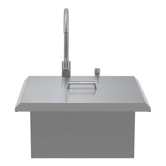 PGS 21-Inch Stainless Steel Drop-In Sink with Faucet - AESINK21H