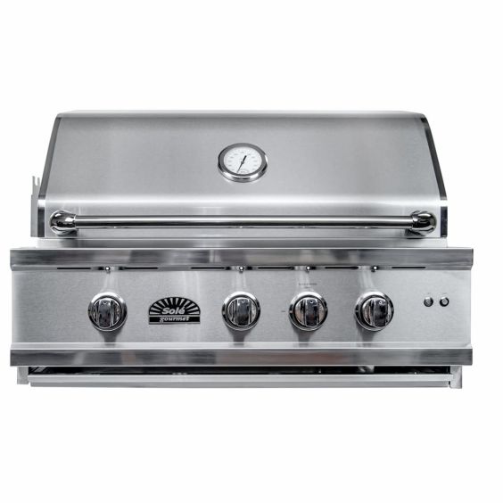 Solé Gourmet Luxury Series 30-Inch 3-Burner Built-In Propane Gas Grill with Rotisserie and LED Lights - SO301BQRRLLP