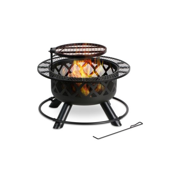 HEATMAXX 32&rdquo; Wood Fire Pit w/ Grill - SRFP9624