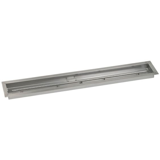 American Fireglass 48&quot; x 6&quot; Stainless Steel Linear Drop-In Pan - SS-LCB-48
