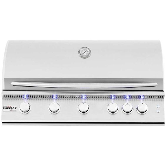 Summerset Sizzler Pro 40-Inch 5-Burner Built-In Natural Gas Grill With Rear Infrared Burner - SIZPRO40-NG