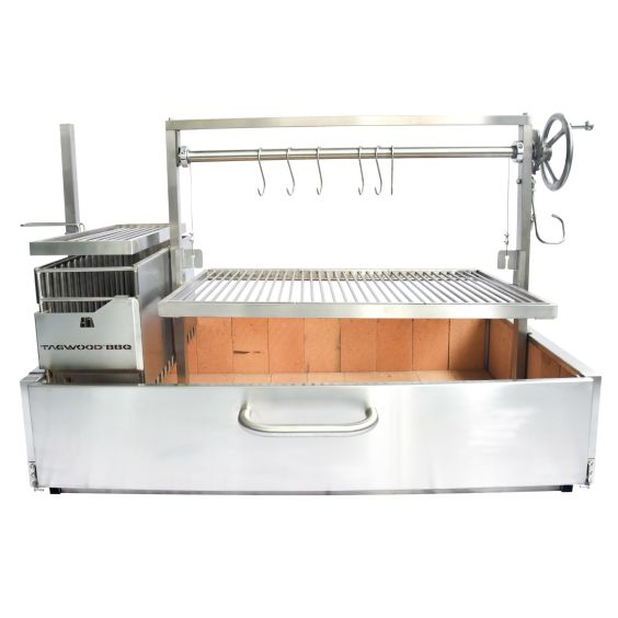 Tagwood XL Built-In Santa Maria Argentine Wood Fire &amp; Charcoal Gaucho Grill - Stainless Steel - BBQ25SS