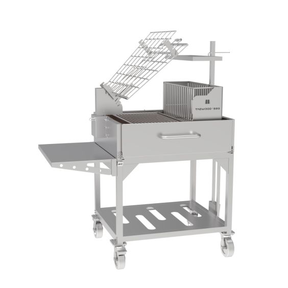 Tagwood Freestanding Argentine Charcoal Gaucho Grill with Firebox - BBQ33SS