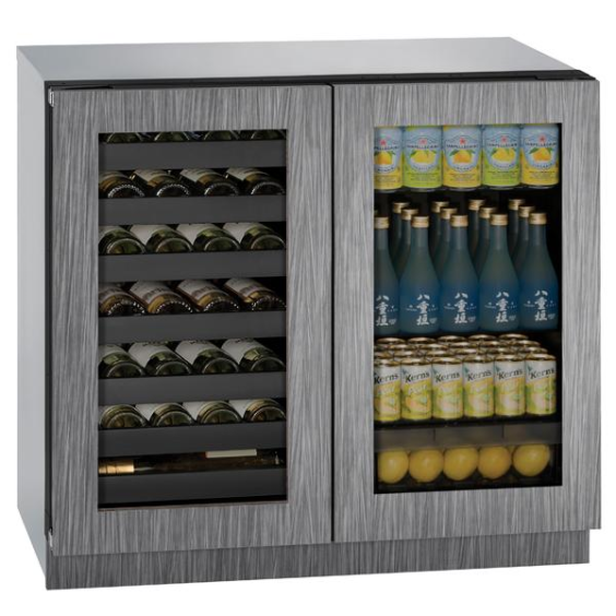 U-Line 3000 Series 36" Dual-Zone Beverage Center - Integrated Frame - U-3036BVWCINT-00B