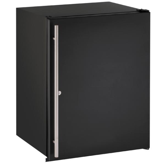 U-Line ADA Collection 24&quot; Refrigerator with Lock - Black Solid - U-ADA24RB-13B
