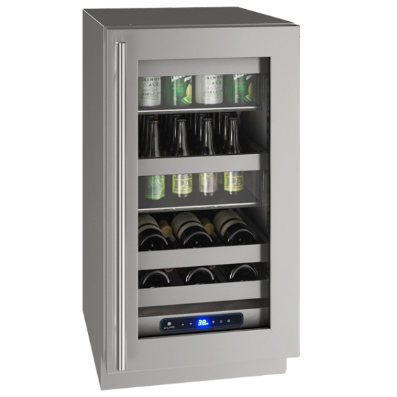 U-Line 5 Class 18" Beverage Center - Stainless Frame - UHBV518-SG01A