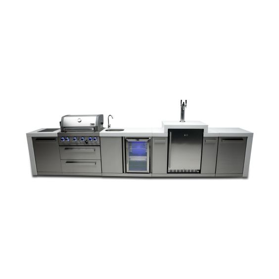 Mont Alpi 400 Deluxe Island w/ Kegerator & Beverage Center - MAI400-DKEGBEV
