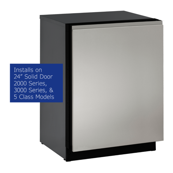 U-Line Stainless Handleless Panel 24" Solid - Euro Style - ULASHP24SOLID