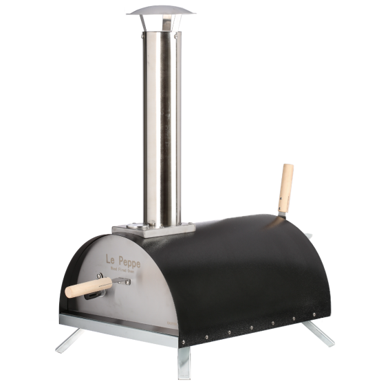WPPO Le Peppe Portable Eco Wood-Fired Oven w/Deluxe Peel - Black - WKE-01-BLK