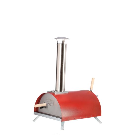 WPPO Le Peppe Portable Eco Wood-Fired Oven w/Deluxe Peel - Red - WKE-01-RED