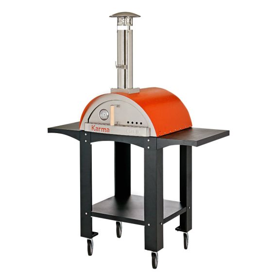 WPPO - Karma 25 - Orange w/Black Stand on 4 Caster Wheels, Bottom Shelf &amp; Side Shelves - WKK-01S-WS-Orange