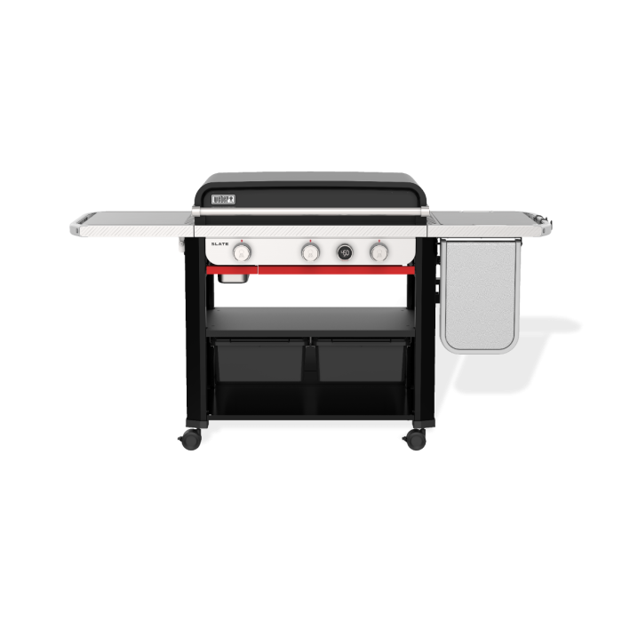 Weber Slate 30 Rust Resistant Griddle with extendable side table 1500013 Barbeques Galore