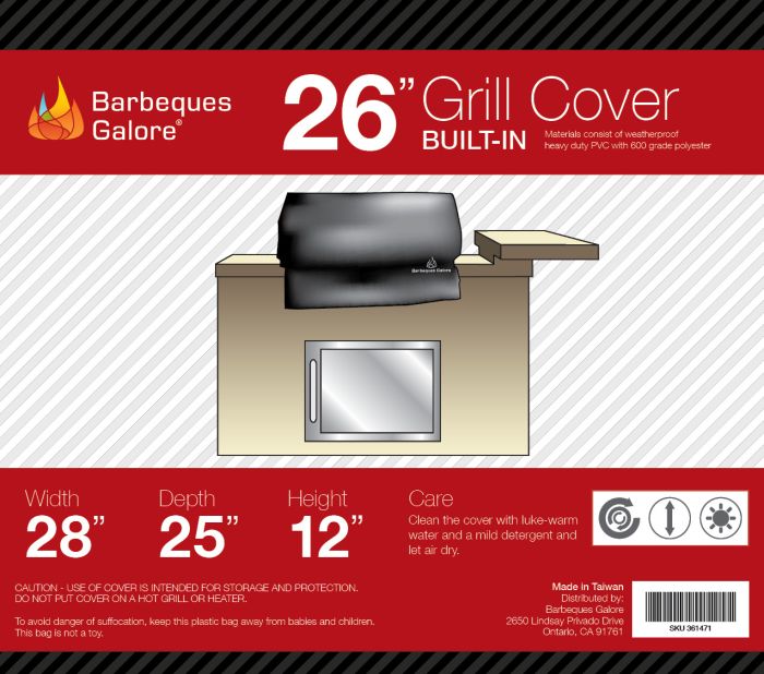 US BBQ Grill Cover Barbecue 210D Heavy Duty Waterproof For Weber Q 200 Series ┤ 
