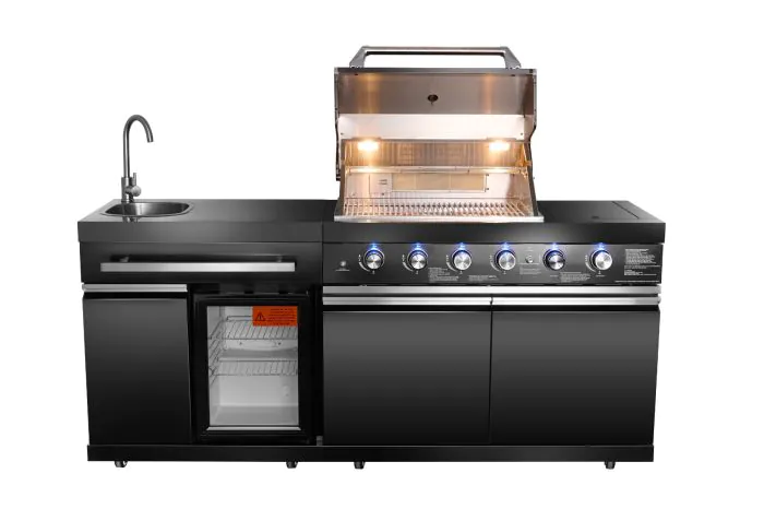 Bighorn Prime STARLIT Deluxe Black Stainless Steel Outdoor Kitchen