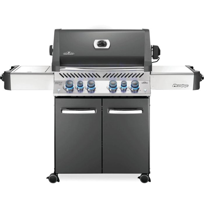Diskant sammentrækning vaccination Napoleon Prestige 500 Propane Gas Grill with Infrared Rear Burner and  Infrared Side Burner - Charcoal Gray - P500RSIBPCH-3 | Barbeques Galore