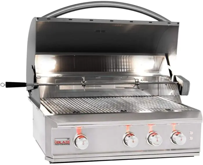 Blaze Professional LUX 34-inch 3-Burner Built-In Gas Grill with Rear Infrared Burner - Natural Gas - BLZ-3PRO-NG