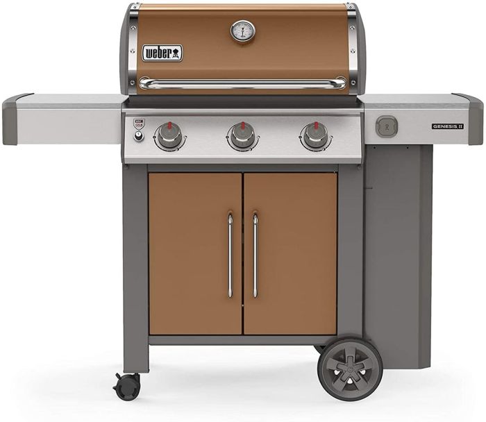 Weber Genesis Ii E 315 Freestanding Propane Gas Grill Copper 61025001 Barbeques Galore