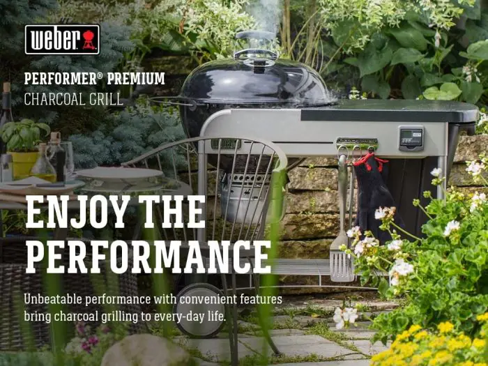 Weber Performer Premium Charcoal Grill 22 inch Black 15401001 Barbeques Galore