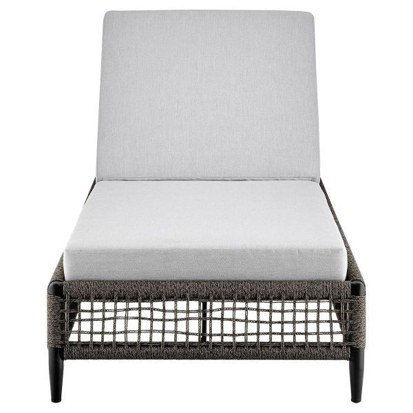 Armen Living Felicia Outdoor Patio Adjustable Chaise Lounge Chair in