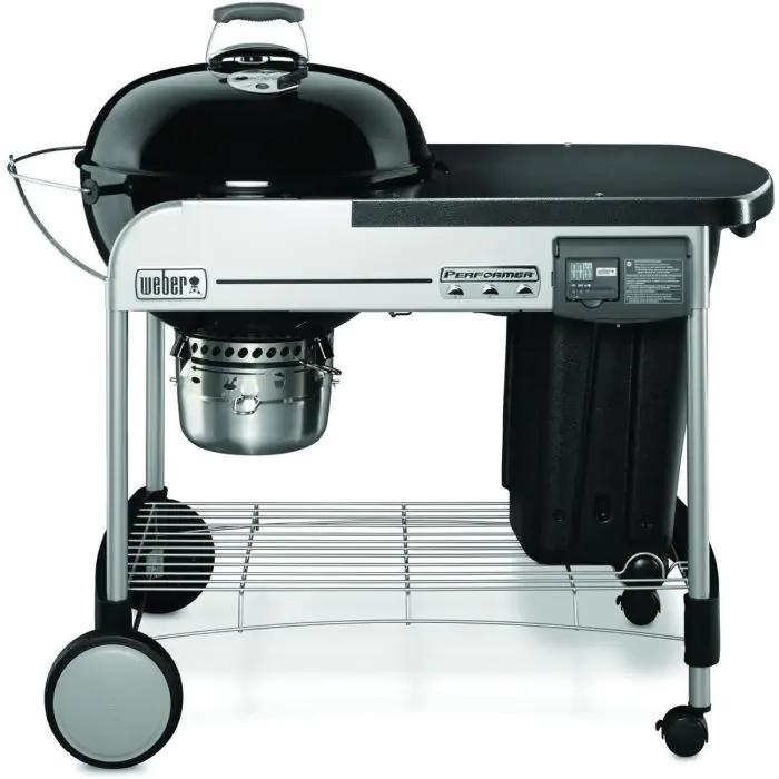 Weber Performer Deluxe 22 Inch Freestanding Charcoal Grill Black 15501001 Barbeques Galore