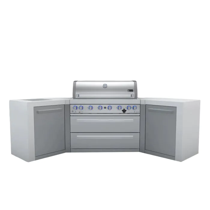 Mont Alpi 805 Deluxe 45 Degree Propane Gas Island Grill W