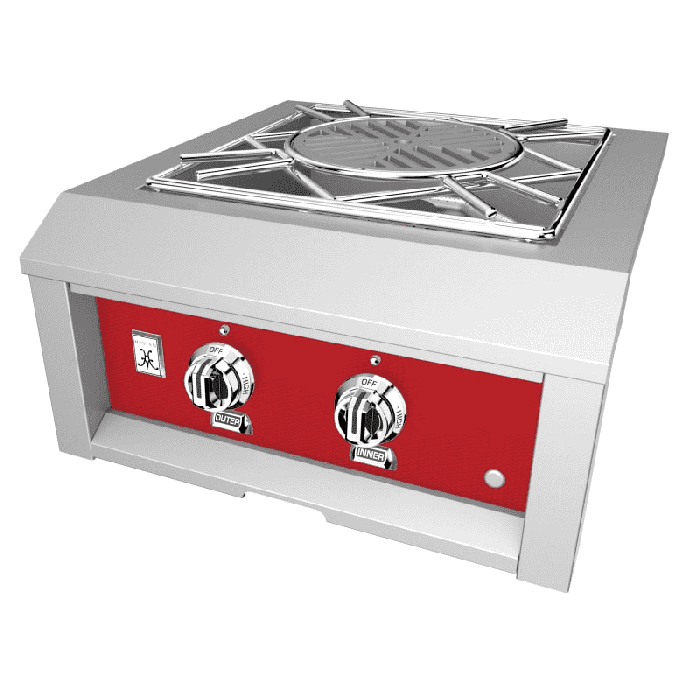 Hestan 24" Outdoor Power Burner-Red-Natural Gas 