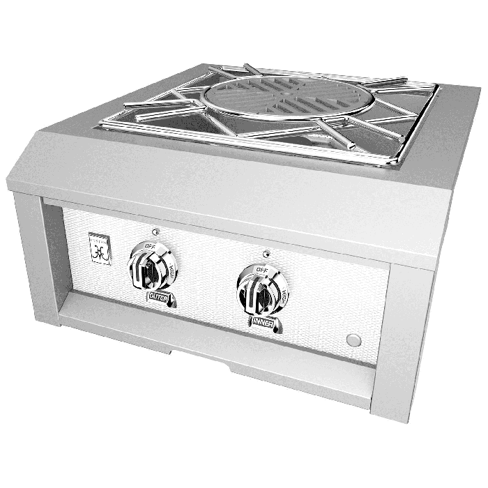 Hestan 24" Outdoor Power Burner-White-Natural Gas