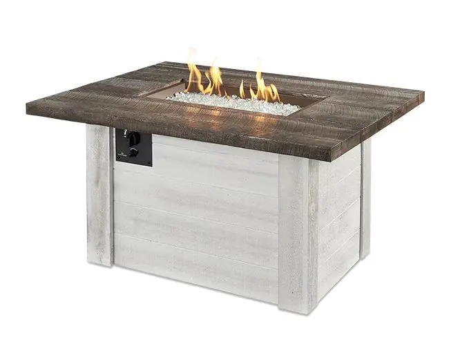 The Outdoor GreatRoom Company Alcott Rectangular Gas Fire Pit Table ALC 1224