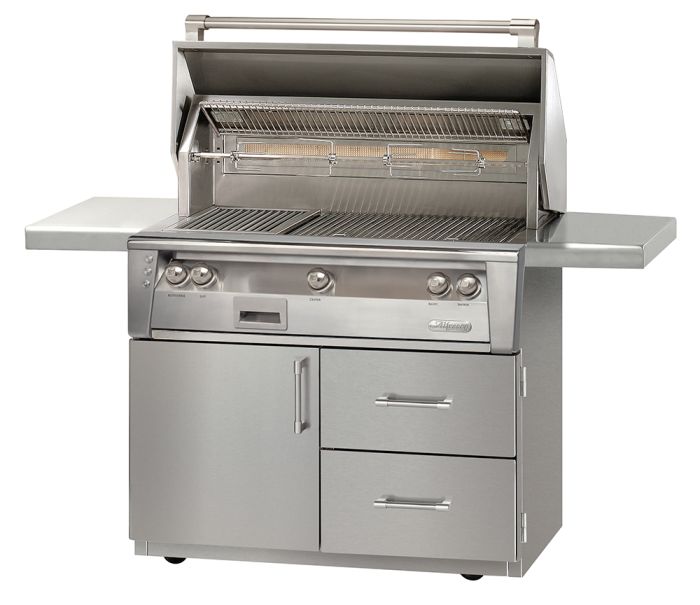 Alfresco 42-inch LXE Freestanding Gas BBQ Grill on Deluxe Cart - Natural Gas - ALXE-42CD-NG