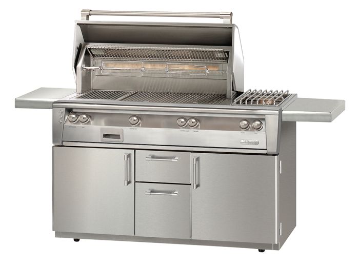 Alfresco 56-inch LXE Deluxe Freestanding Gas BBQ Grill with Side Burner and Sear Zone - Propane - ALXE-56SZC-LP