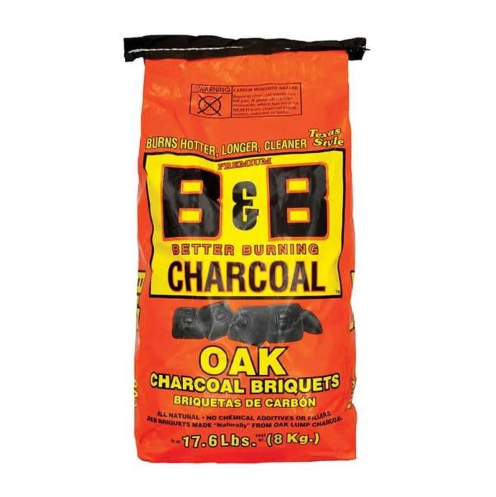 B&B Oak Charcoal Briquettes - 17.6 Lbs - B00074-48