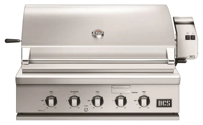 DCS Series 7 Traditional 36 Inch Built In Gas BBQ Grill With Rotisserie Smoker Natural Gas BH1 36R N Barbeques Galore