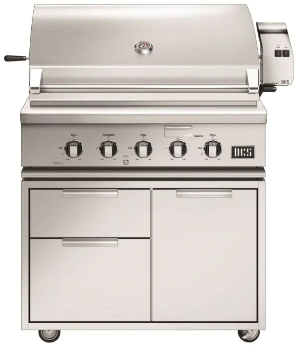 DCS Series 7 Traditional 36 inch Freestanding Gas Grill on CAD Cart DCS36 CART
