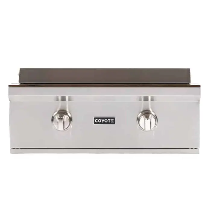 Coyote 30 Inch Flat Top Built In Stainless Steel Gas Grill Natural Gas C1FTG30NG Barbeques Galore