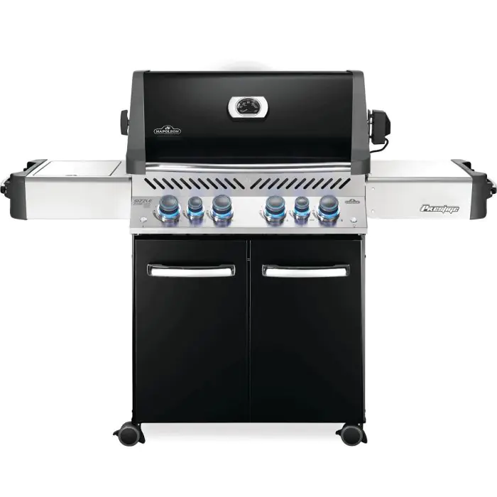 Napoleon Prestige 500 Natural Gas Grill with Infrared Rear Burner and Infrared Side Burner and Rotisserie Kit Black P500RSIBNK 3