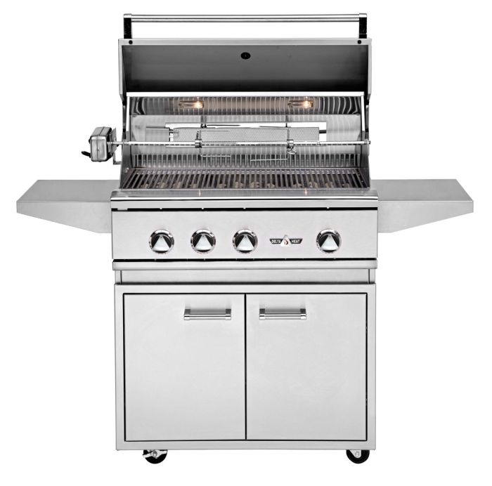 Delta Heat 32-inch Stainless Steel Grill Cart with Front Access Doors - DHGB32-C