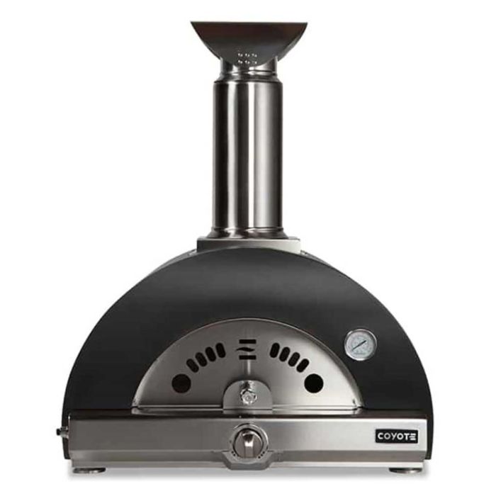 Coyote 30Inch Hybrid Natural Gas Pizza Oven in Matte Black
