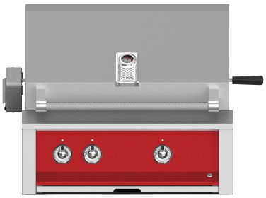 Hestan 30" Built-In Grill with Rotisserie and U-Burner-Matador-Red-Natural Gas