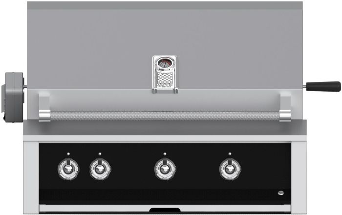 Hestan 36" Built-In Grill with Rotisserie and U-Burner-Stealth-Black-Natural Gas