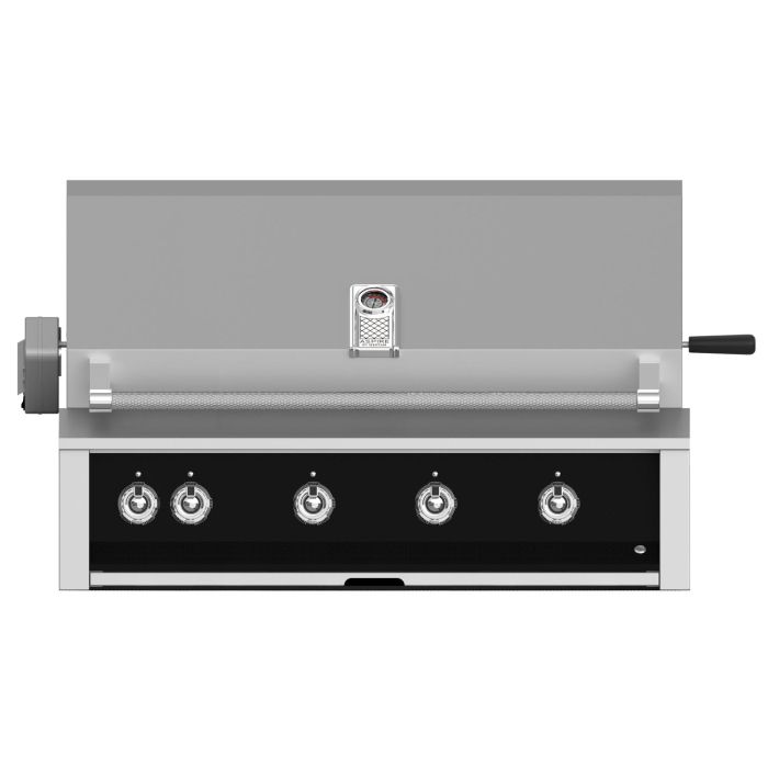 Hestan 42" Built-In Grill with Rotisserie and U-Burner-Stealth-Black-Propane