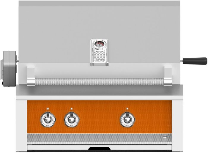 Hestan 30" Built-In Grill with Sear, Rotisserie and U-Burner-Citra-Orange-Propane